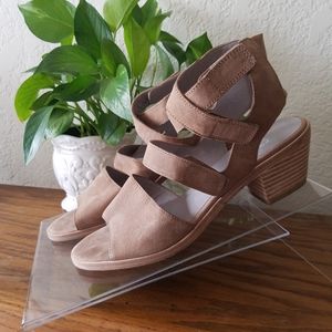 Eileen Fisher Taupe Vessey Heeled Sandals